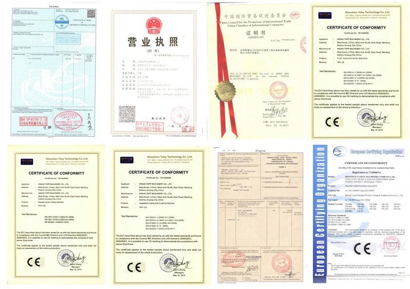 Our Certificate